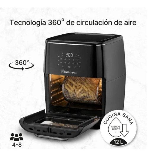 Fritadeira de Ar Ufesa Sensei 12L 1700W com 10 Programas