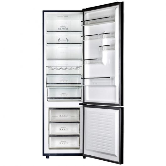 Infiniton FGC-228BG Frigorífico Combi E Cristal Negro