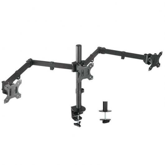 Kimex 015-1623 Support de table pour 3 PC 13'' à 27'' VESA 100x100 Max 7Kg