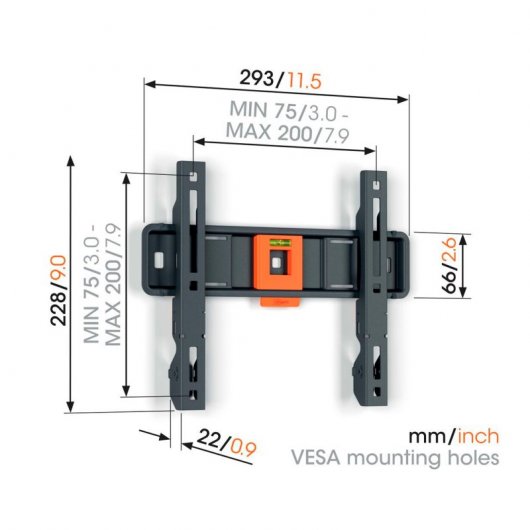 Vogel's TVM 1203 Soporte de Pared para TV 19"-50" VESA 200x200 Máx 30Kg