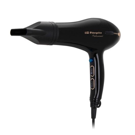 Secador de Cabelo Profissional Orbegozo SE 2206 2200W 3 Temperaturas 2 Velocidades com Difusor Preto