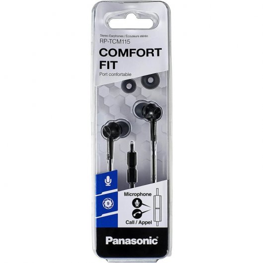 Panasonic RP-TCM115E Auriculares Negros