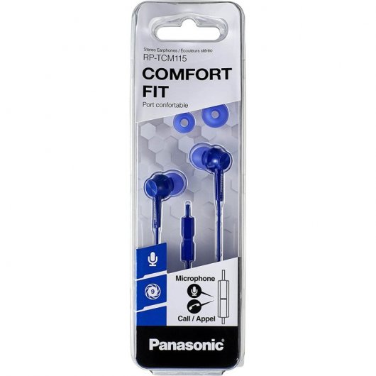 Panasonic RP-TCM115E Auricolare Cablato In-ear Musica e Chiamate Blu