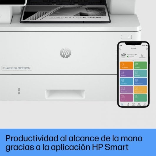 HP LaserJet Pro Stampante multifunzione 4102fdw, Bianco e nero, Stampante per Piccole e medie imprese, Stampa, copia, scansione, fax, wireless; idonea a Instant Ink; stampa da smartphone o tablet; Alimentatore automatico di documenti