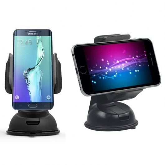 Support voiture antidérapant 360° Promate Mount-2 pour smartphone/GPS noir