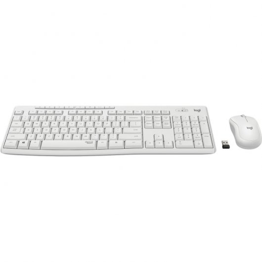 Logitech MK295 Silent Wireless Combo Tastiera + Mouse Wireless Layout Bianco DE