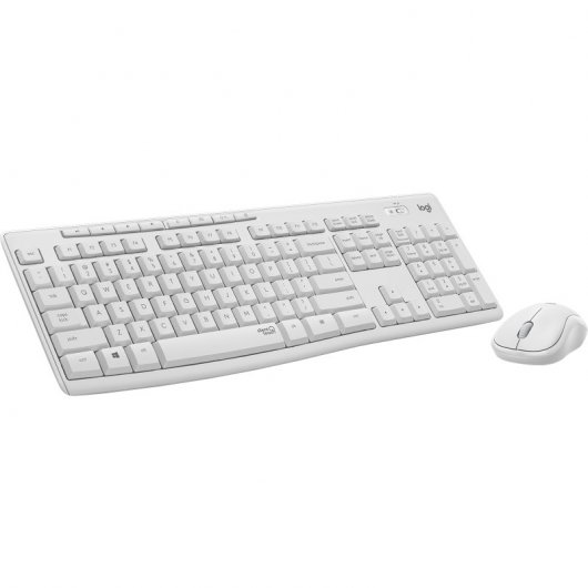 Logitech MK295 Silent Wireless Combo Tastatur Maus enthalten Büro USB QWERTZ Deutsch Weiß