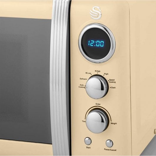 Swan Retro SM22030CNEU Microondas 20L 800W Crema