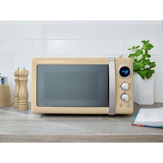 Swan Retro SM22030CNEU Microondas 20L 800W Crema