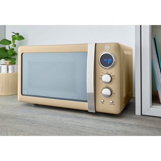 Swan Retro SM22030CNEU Microondas 20L 800W Crema