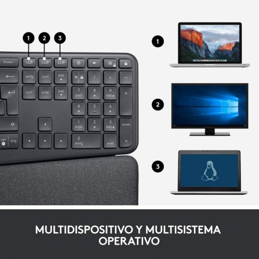 Logitech Ergo K860 For Business Tastiera wireless Bluetooth nera