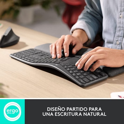 Logitech Ergo K860 For Business Teclado Inalámbrico Bluetooth Negro Layout FR