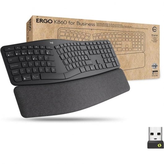 Logitech Ergo K860 For Business Teclado Inalámbrico Bluetooth Negro Layout FR