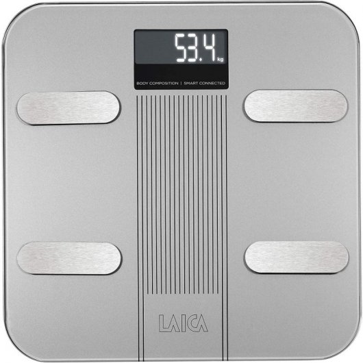 Laica PS7005 Báscula de Baño Digital Bluetooth Plata