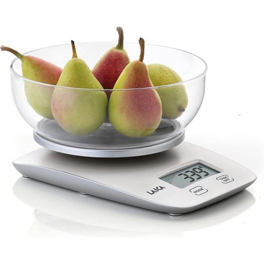 Laica KS1060 Báscula de Cocina Digital con Bol Acero Inoxidable