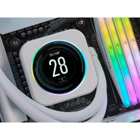 Corsair iCUE ELITE Kit de mise à niveau du refroidisseur d'écran LCD du processeur Blanc