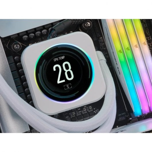 Kit di aggiornamento del dispositivo di raffreddamento per display LCD CPU Corsair iCUE ELITE bianco