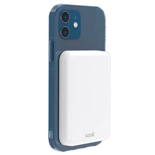 Cool Powerbank Universelle Magnétique Qi Recharge Sans Fil 5000 mAh Blanc