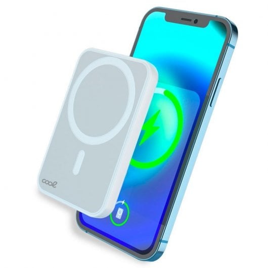 Cool Powerbank Universelle Magnétique Qi Recharge Sans Fil 5000 mAh Blanc