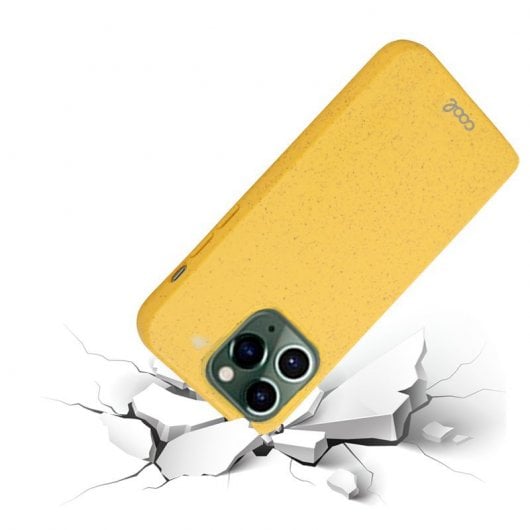 Estojo ecológico biodegradável amarelo legal para iPhone 14 Pro