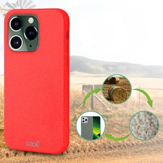 Cool Funda Eco Biodegradable Roja para iPhone 14 Pro