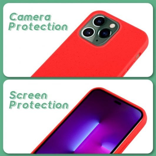 Cool Funda Eco Biodegradable Roja para iPhone 14 Pro