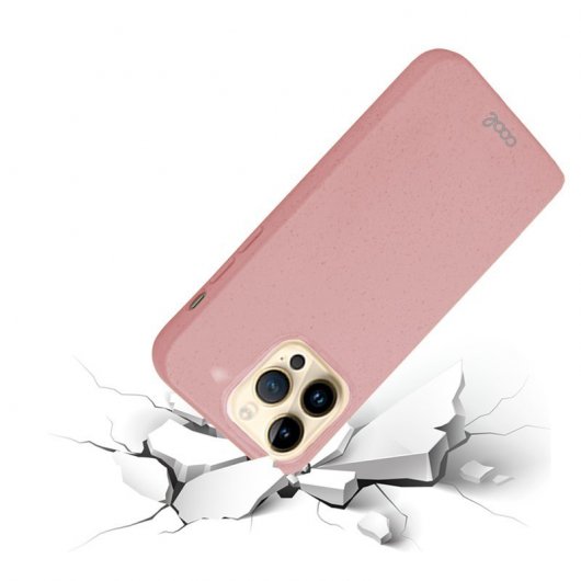 Coole, rosafarbene, biologisch abbaubare Öko-Hülle für das iPhone 14 Pro Max