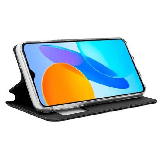 Custodia Flip Cover liscia nera per Huawei Honor X8 5G