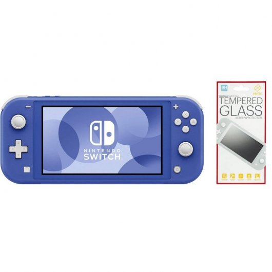 Nintendo Switch Lite Azul + FR-TEC Protector de Pantalla Cristal Templado