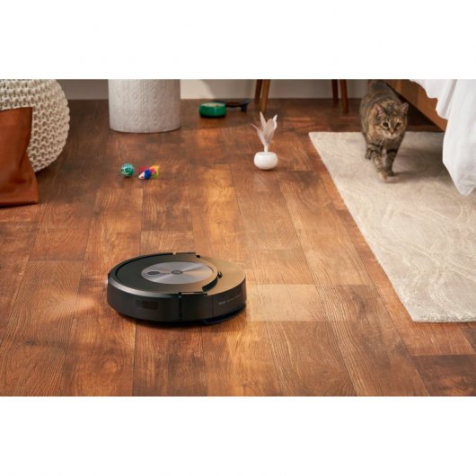 iRobot Roomba Combo j7+ aspirapolvere robot Sacchetto per la polvere Nero, Stainless steel