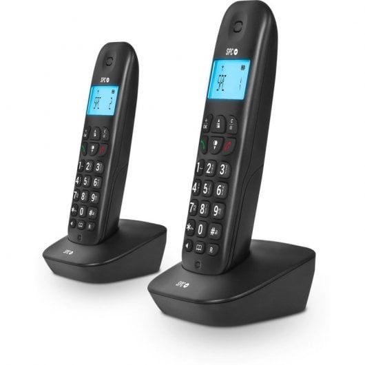 SPC Air Pro Duo Telefonos Inalambricos Negros
