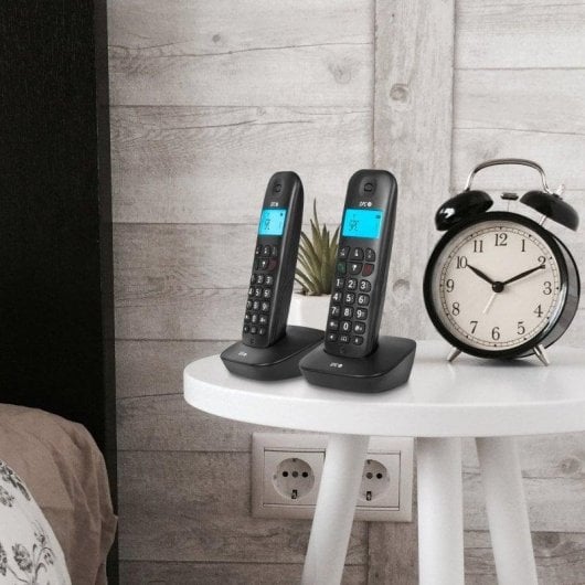 Telefono Fisso Senza Fili Pack Duo SPC Air Pro Nero Display Retroilluminato