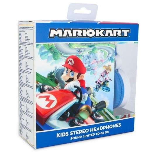 Auscultadores Blade Mario Kart com fio Jack 3,5 mm para crianças, volume limitado