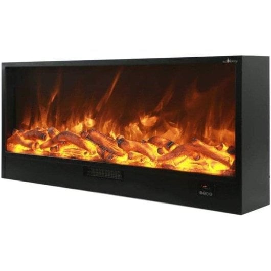 Cheminée Électrique Sined Caminetto Vulture 1500W Murale et Sol Télécommande