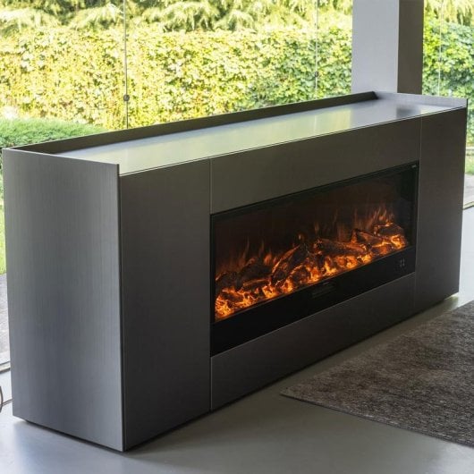 Cheminée Électrique Sined Caminetto Vulture 1500W Murale et Sol Télécommande