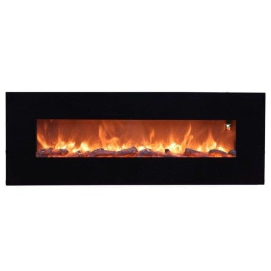 Cheminée Électrique Sined Caminetto Aprica 1500W Murale Télécommande Programmateur Hebdomadaire