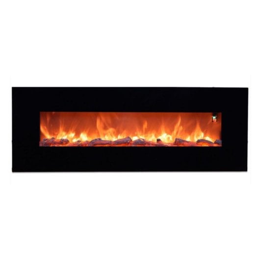 Cheminée Électrique Sined Caminetto Aprica 1500W Murale Télécommande Programmateur Hebdomadaire