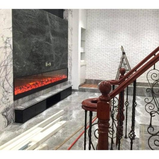 Cheminée Électrique Sined Caminetto Etna 300 1500W Murale et Sol Télécommande