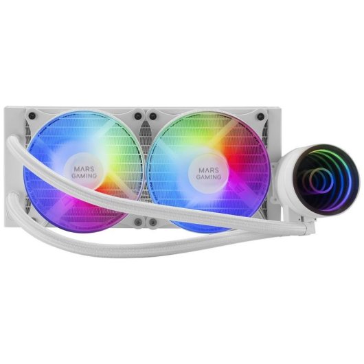 Flüssigkeitskühlung Mars Gaming ML-ONE240 240mm 2 Lüfter FRGB Weiß