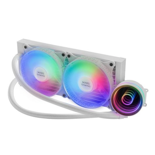 Flüssigkeitskühlung Mars Gaming ML-ONE240 240mm 2 Lüfter FRGB Weiß