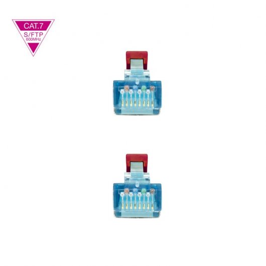 Nanocable Netzwerkkabel RJ45 SFTP LSZH AWG26 Cat.7 25cm Rot