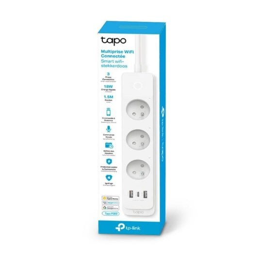 Steckdosenleiste TP-Link Tapo P300 3 Steckplätze intelligent USB-A USB-C Wi-Fi HomeKit