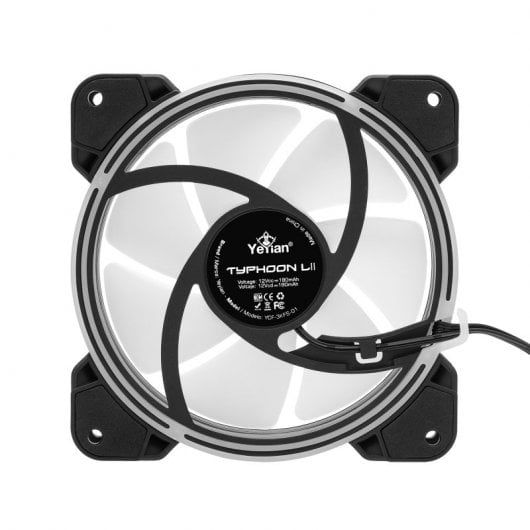 Yeyian Typhoon LII Master Kit 3 Ventoinhas ARGB 120mm Pretas + 2 Tiras LED ARGB + Controlador