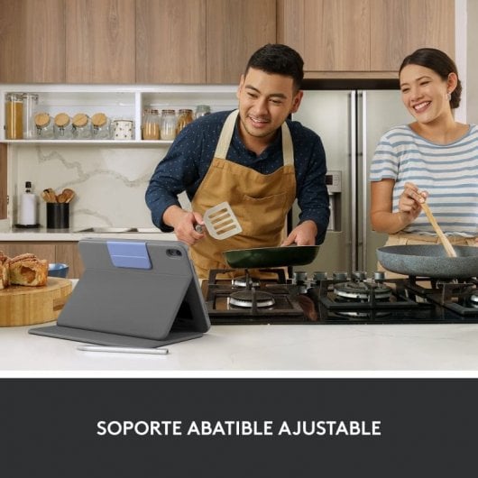 Logitech Rugged Folio Funda con Teclado Gris Oxford para iPad 10th Generación