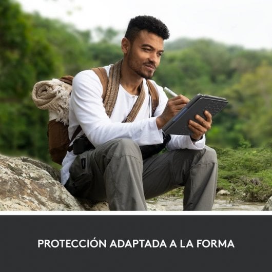 Logitech Rugged Folio Funda con Teclado Gris Oxford para iPad 10th Generación