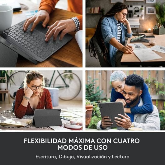 Logitech Combo Touch Funda con Teclado Extraíble Oxford Gris para iPad 10th Generación