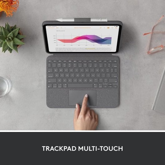 Logitech Combo Touch Funda con Teclado Extraíble Oxford Gris para iPad 10th Generación