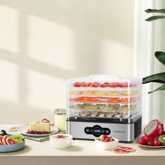 Aigostar Crispy Deshidratador de Alimentos 5 Bandejas 240W