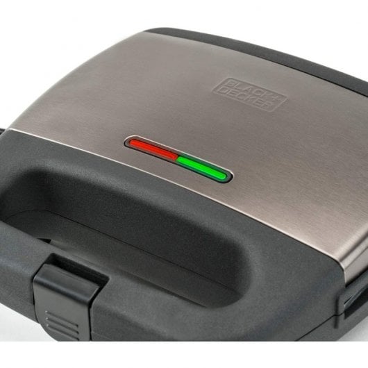 Black & Decker BXSA751E gaufrier et appareil à croque-monsieur 750 W Noir, Métallique