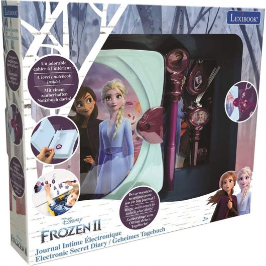 Lexibook, Frozen, Children's Electronic Piano with Light Effects, Microphone, Battery, Built-in Speaker, Demonstration Melodies, DJ Player, Lilac/Blue, K704FZ